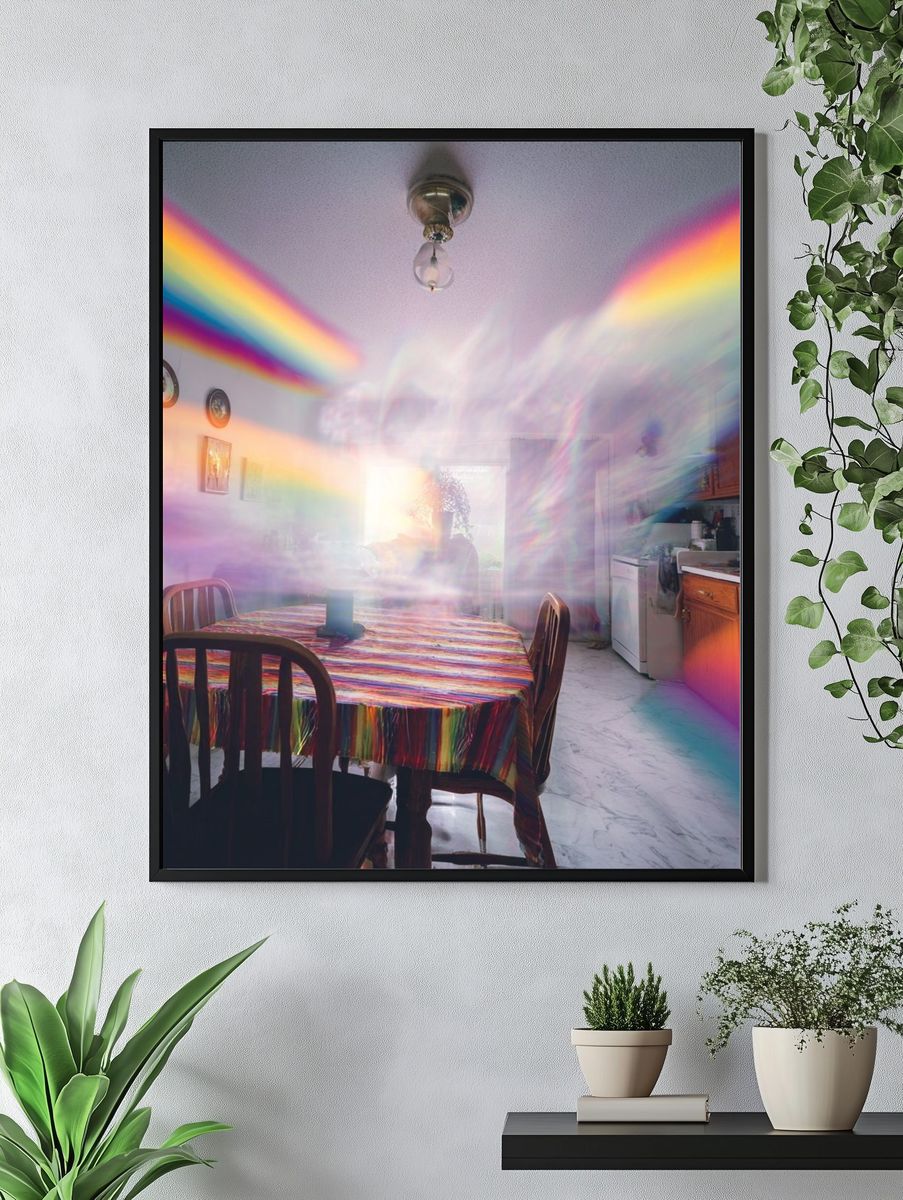 Rainbow Light Kitchen Photography Poster. — room view 4