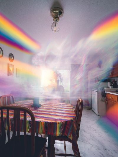 Rainbow Light Kitchen Photography Poster. poster print