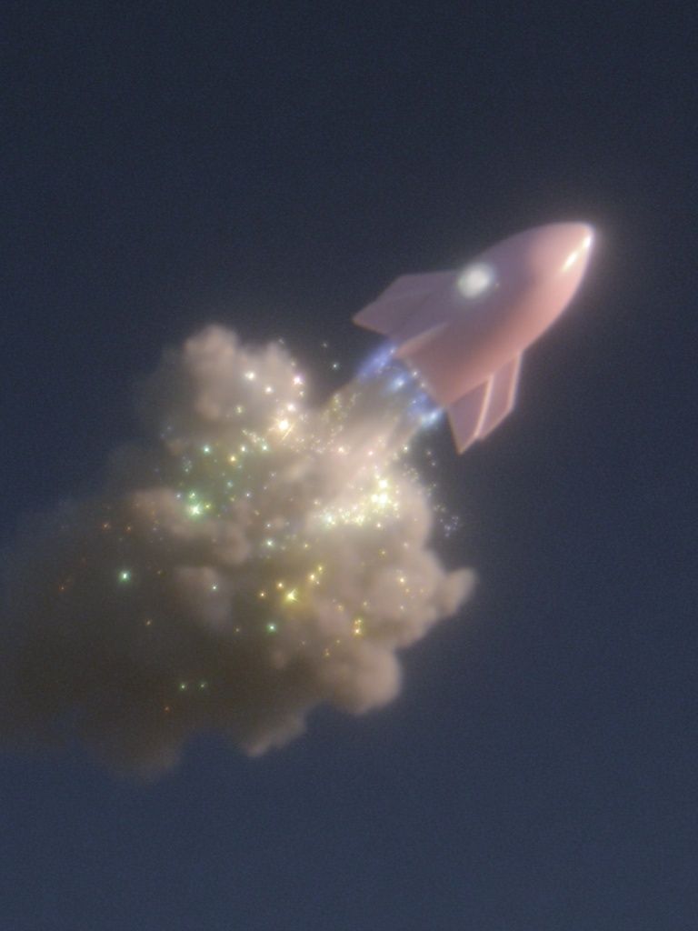 Rocket Launch — Digital Art Print. poster — illustration art