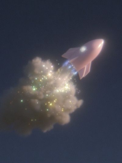 Rocket Launch — Digital Art Print. poster print