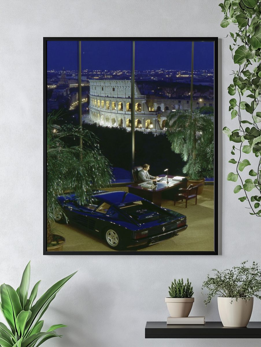 Rome Night Office Scene Poster. — room view 4