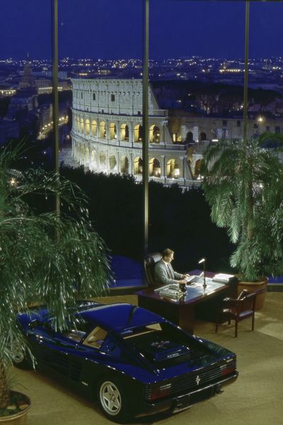 Rome Night Office Scene Poster. poster print