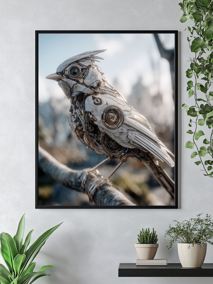 Mechanical Bird Sci-Fi Poster. — room view 4