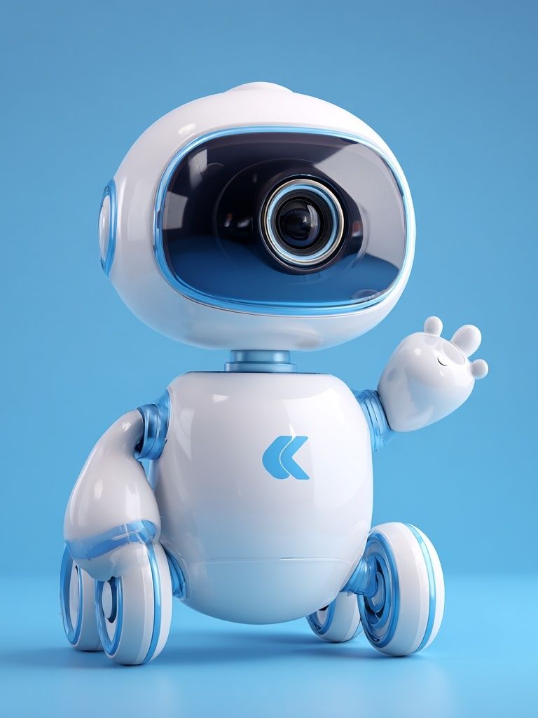 Cute Robot Character Illustration Poster. poster — illustration art