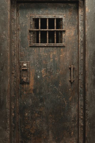 Rusty Prison Door Photography Poster. poster print