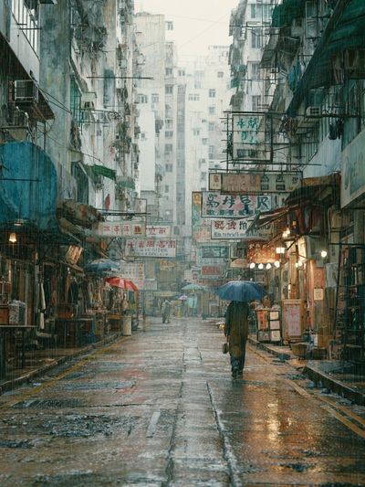 Rainy Street Scene — Photography Print. poster print