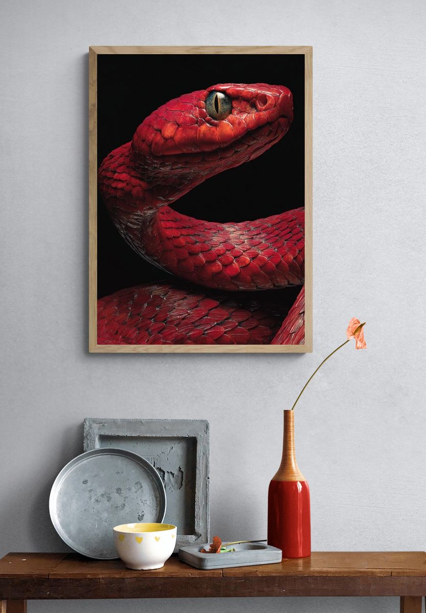 Red Snake — Fine Art Print. — room view 3