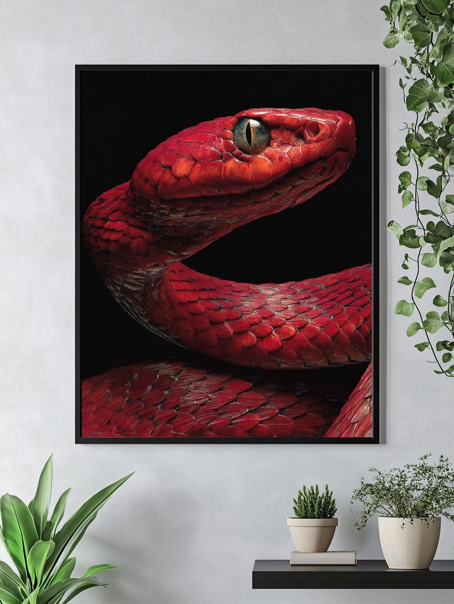 Red Snake — Fine Art Print. — room view 4