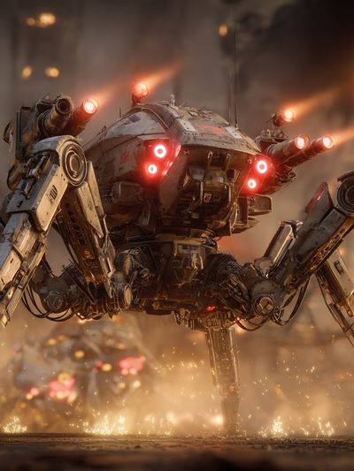 Futuristic Robot Spider — Sci-Fi Print. poster