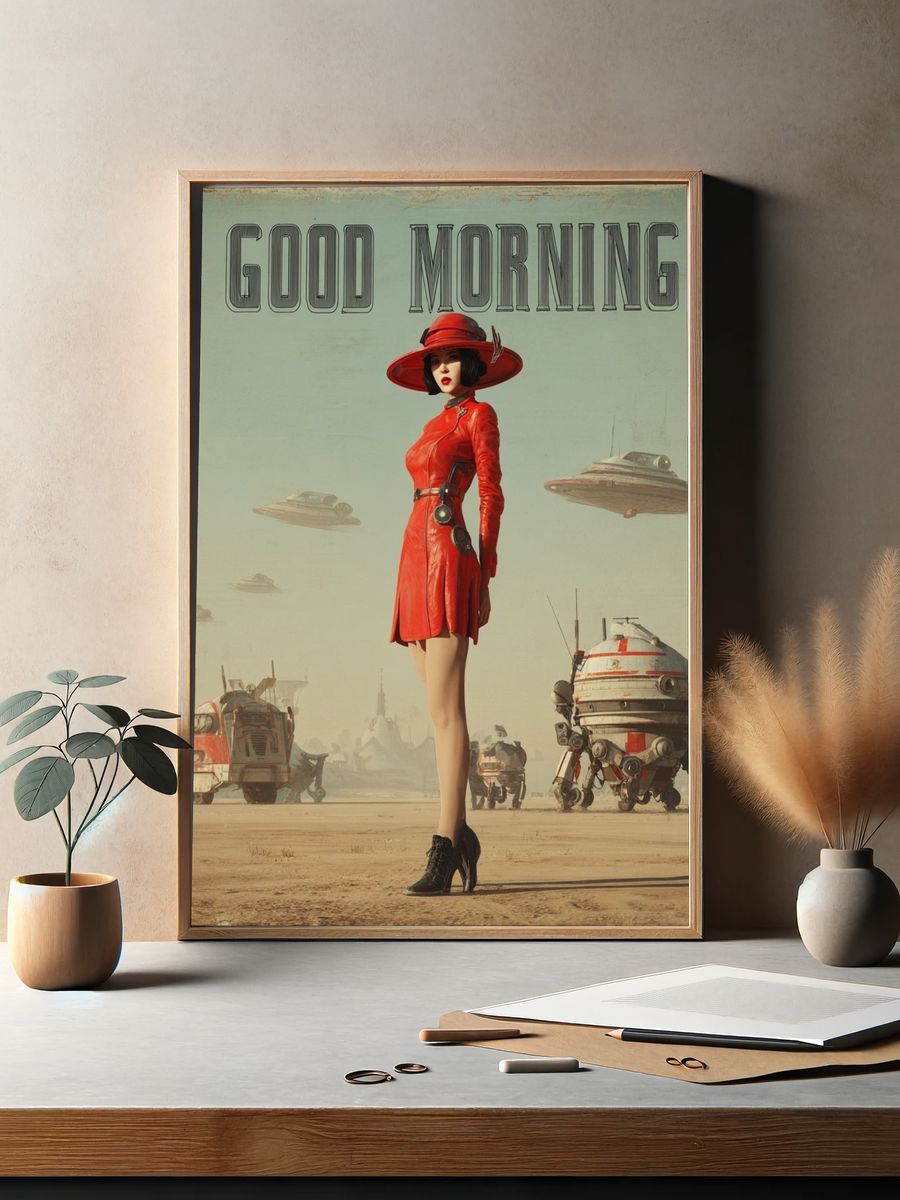 Good Morning — Retro Sci-Fi Print. — room view 2