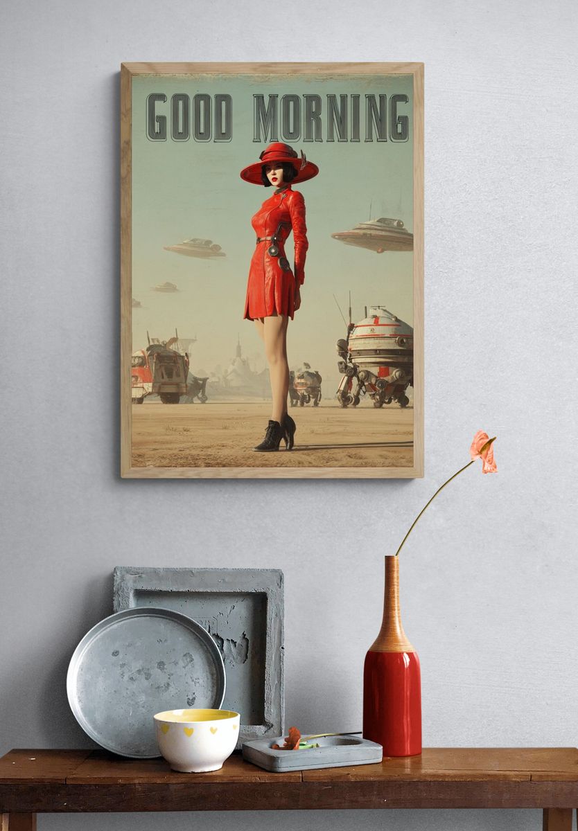 Good Morning — Retro Sci-Fi Print. — room view 3