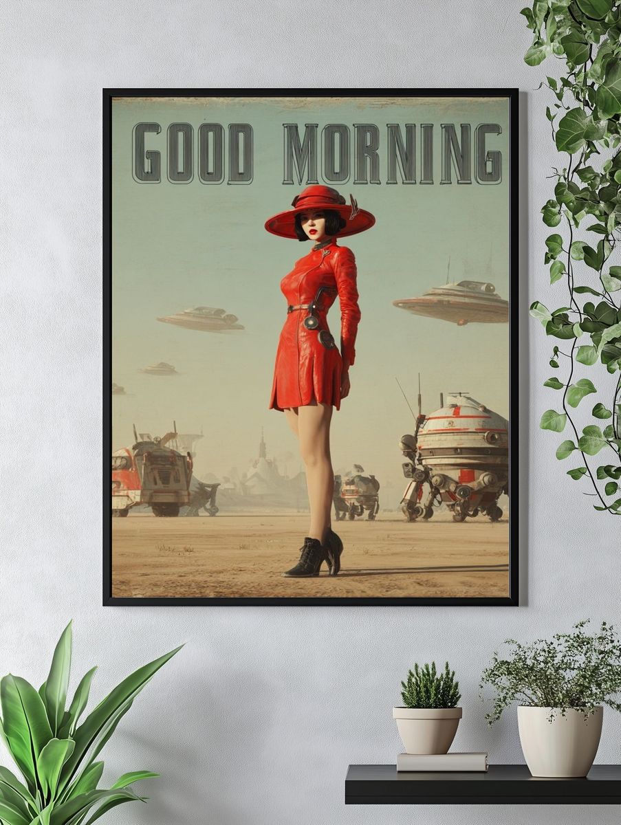 Good Morning — Retro Sci-Fi Print. — room view 4