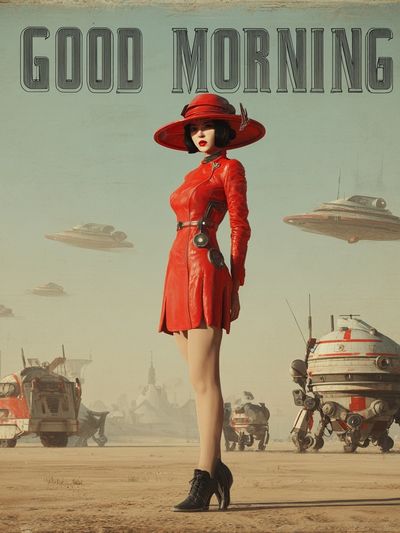 Good Morning — Retro Sci-Fi Print. poster