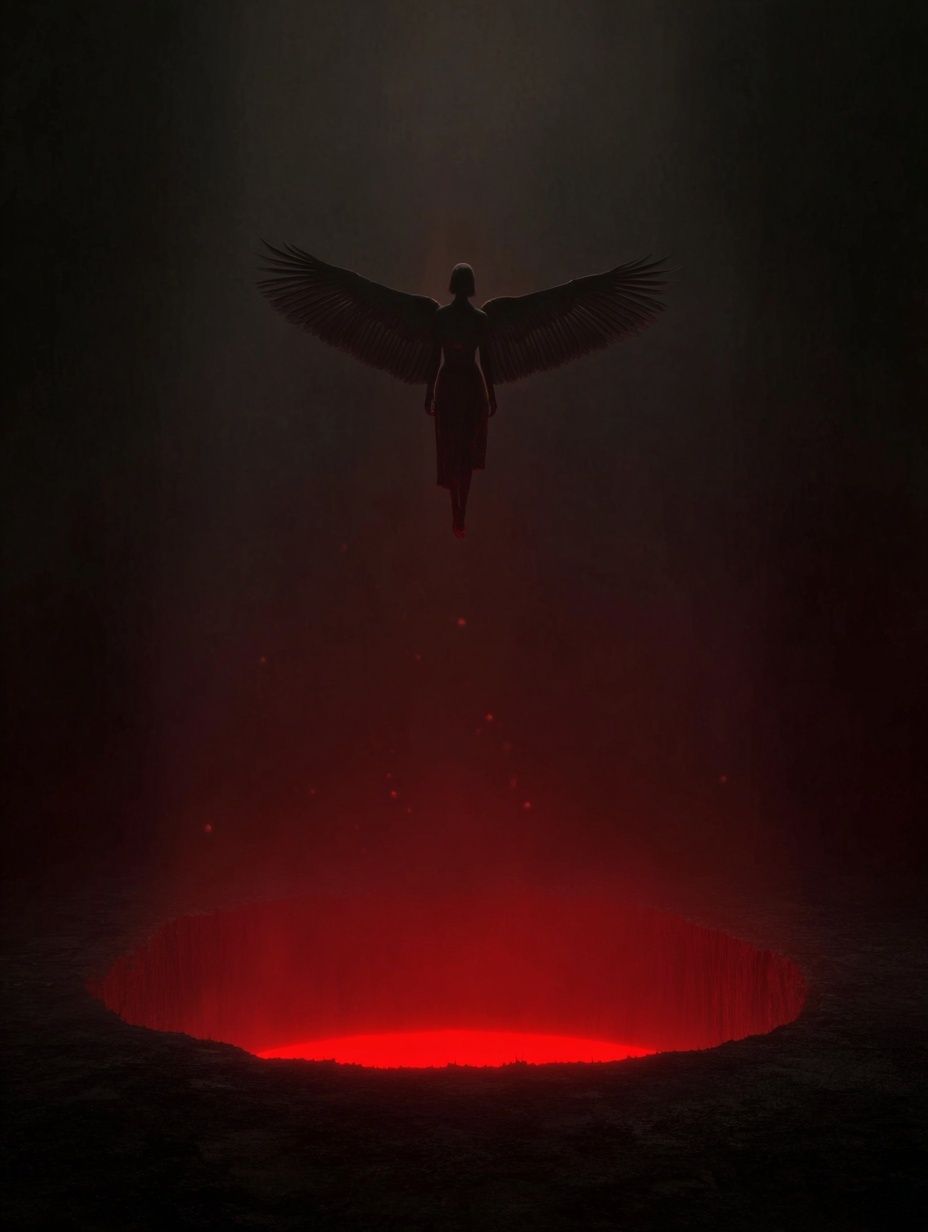 Angel in Darkness — Surrealism Print. poster — fine-art art
