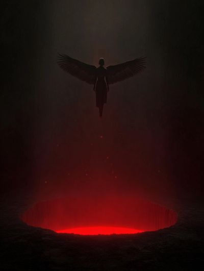 Angel in Darkness — Surrealism Print. poster