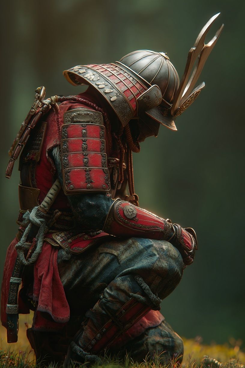Samurai Warrior Fantasy Illustration Poster. poster — illustration art