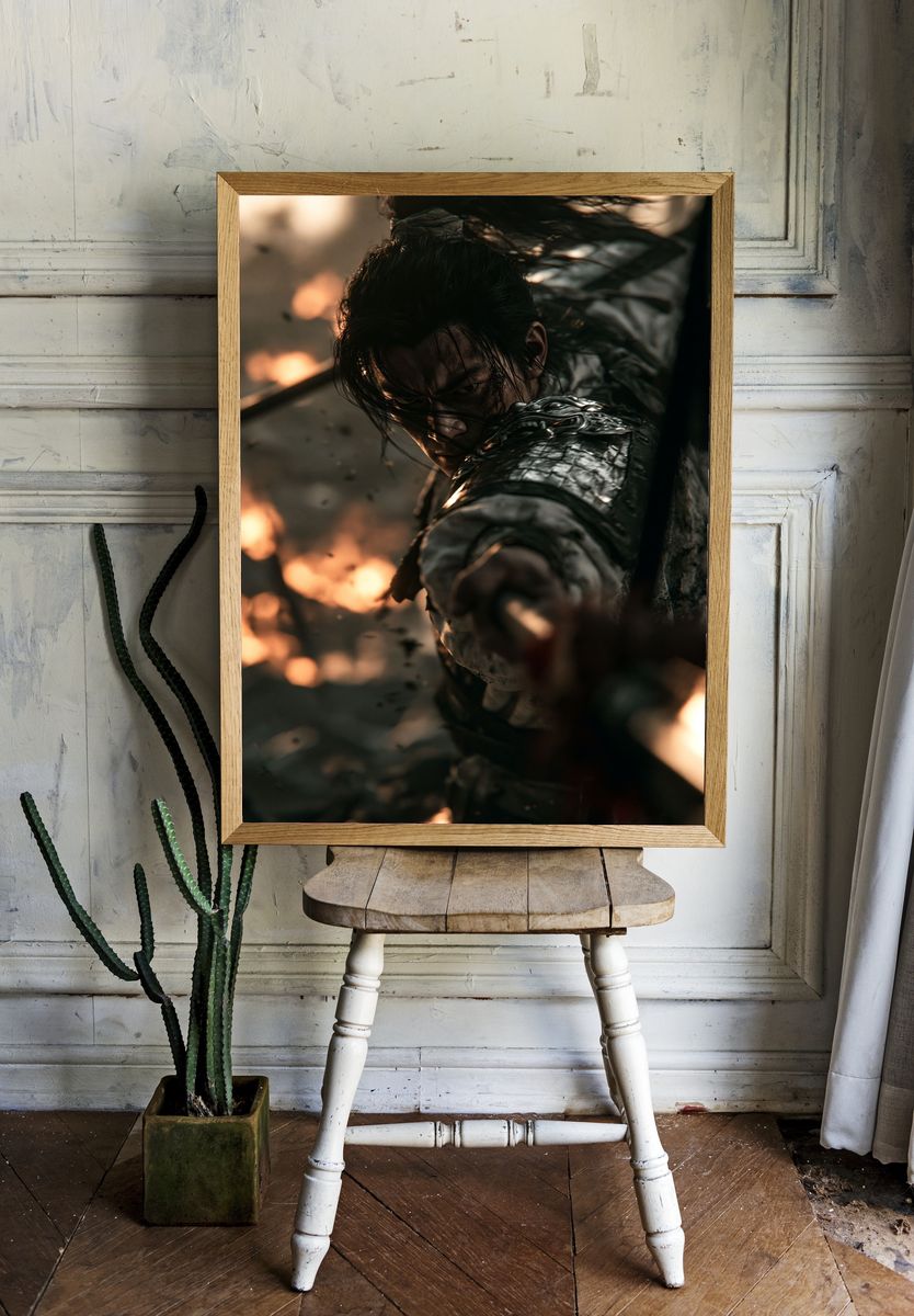 Samurai Warrior Action Poster. — room view 1