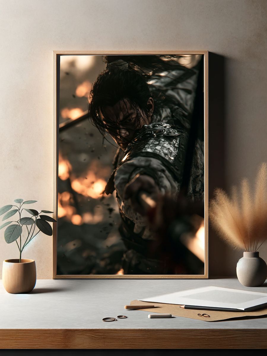 Samurai Warrior Action Poster. — room view 2