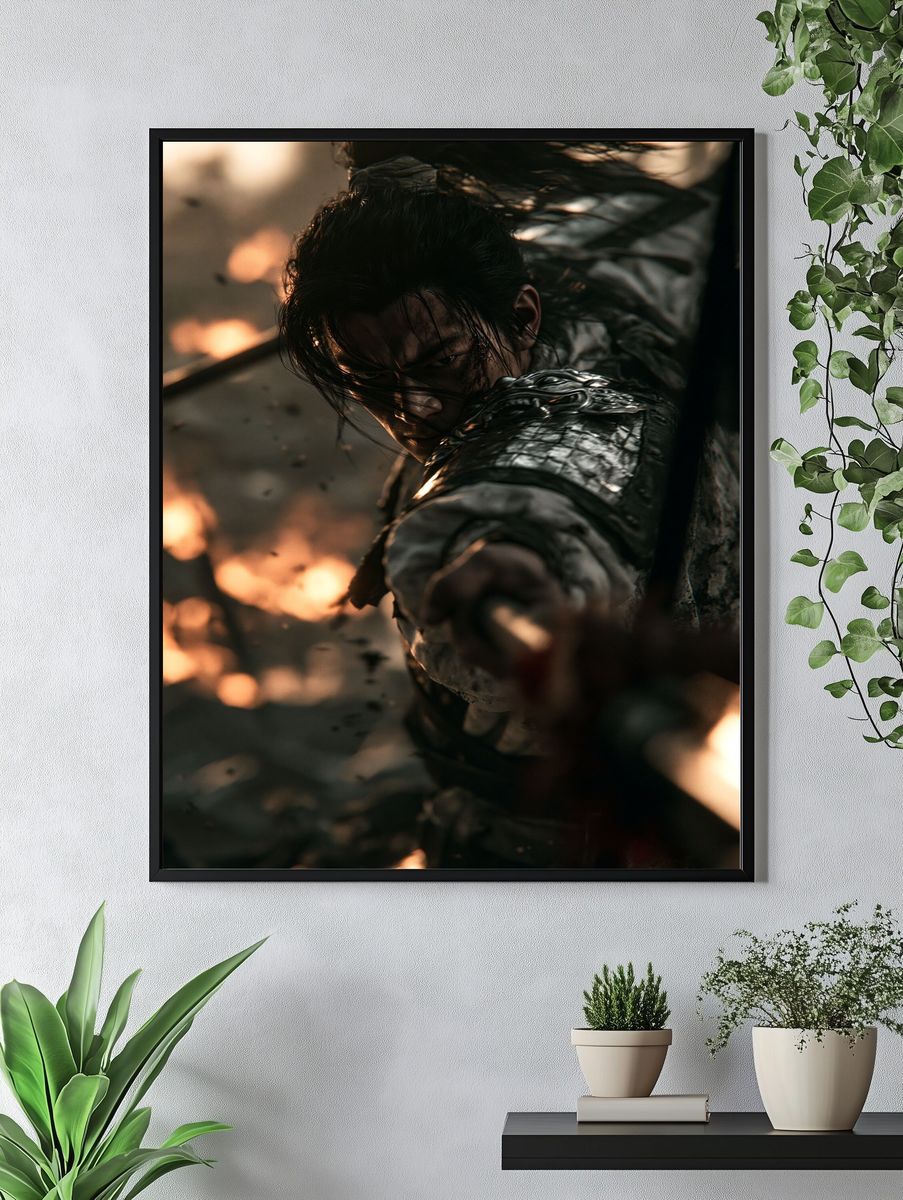 Samurai Warrior Action Poster. — room view 4