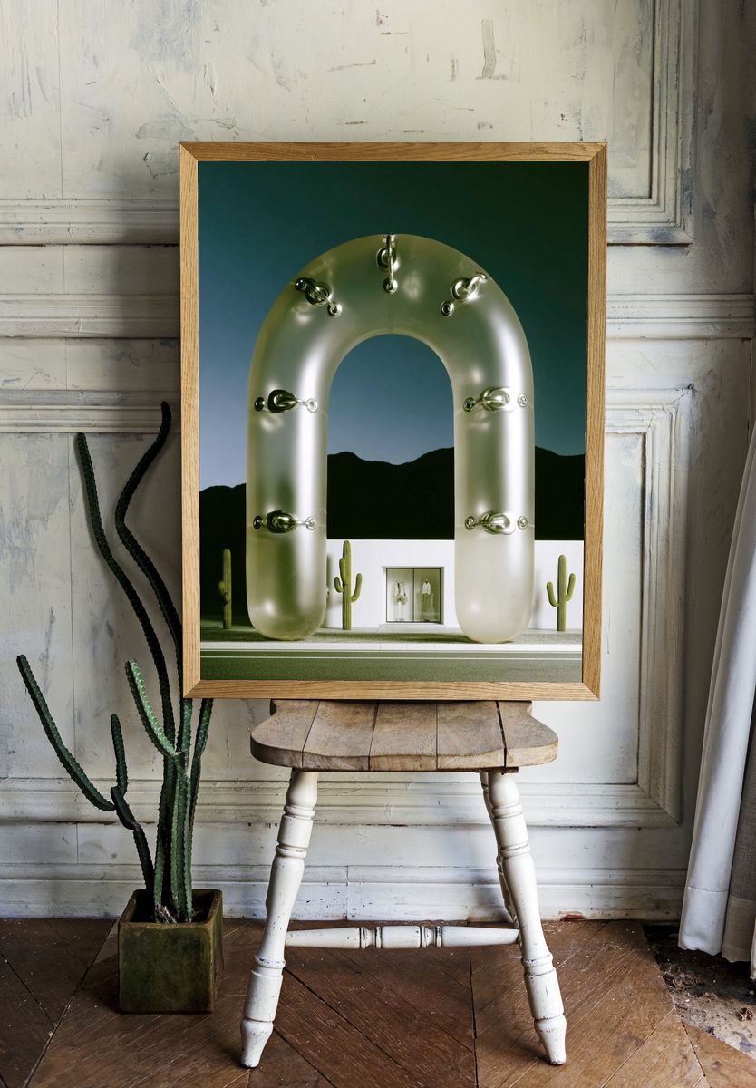 Surreal Arch House Photography Print. — room view 1