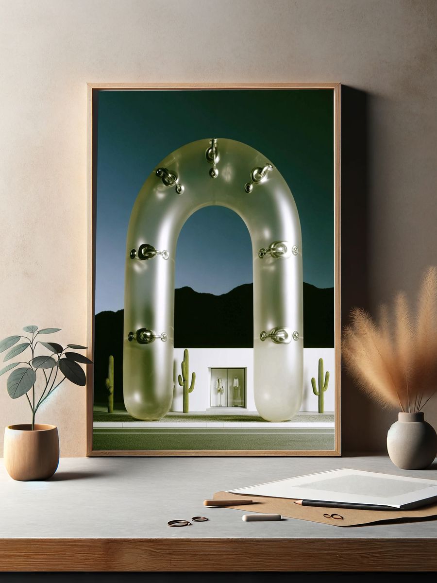 Surreal Arch House Photography Print. — room view 2
