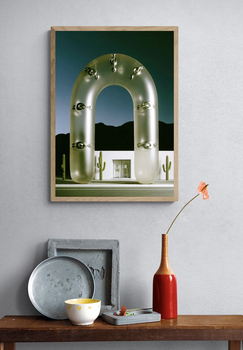 Surreal Arch House Photography Print. — room view 3