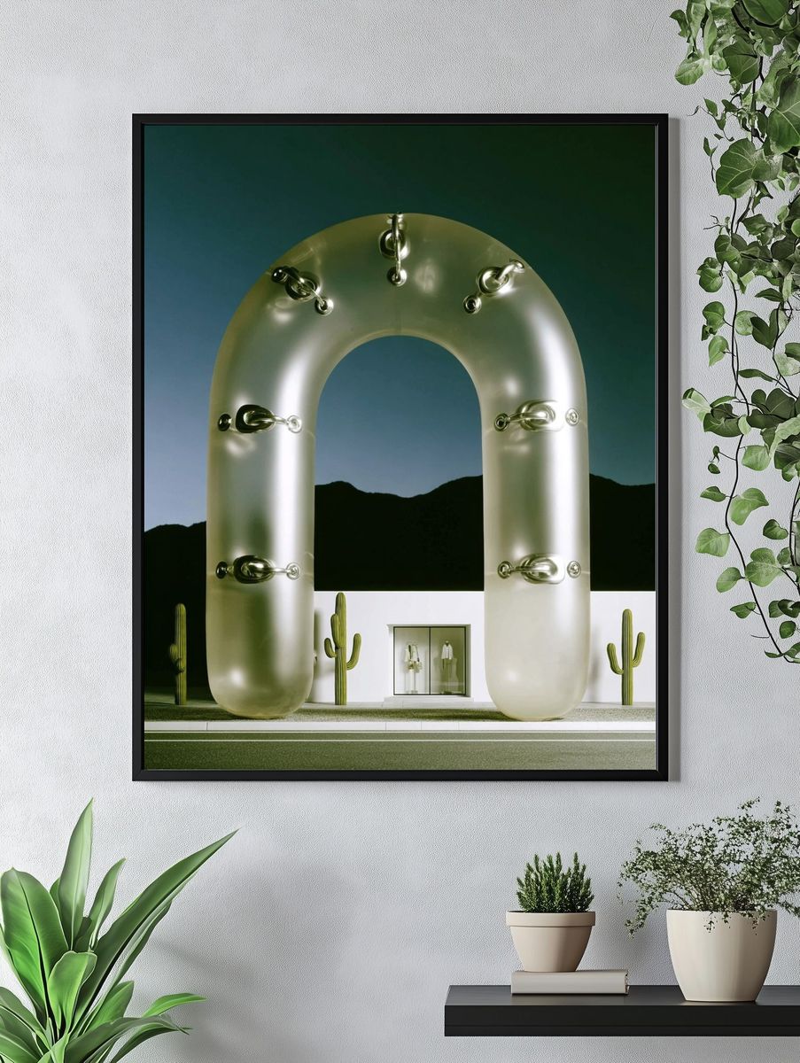 Surreal Arch House Photography Print. — room view 4