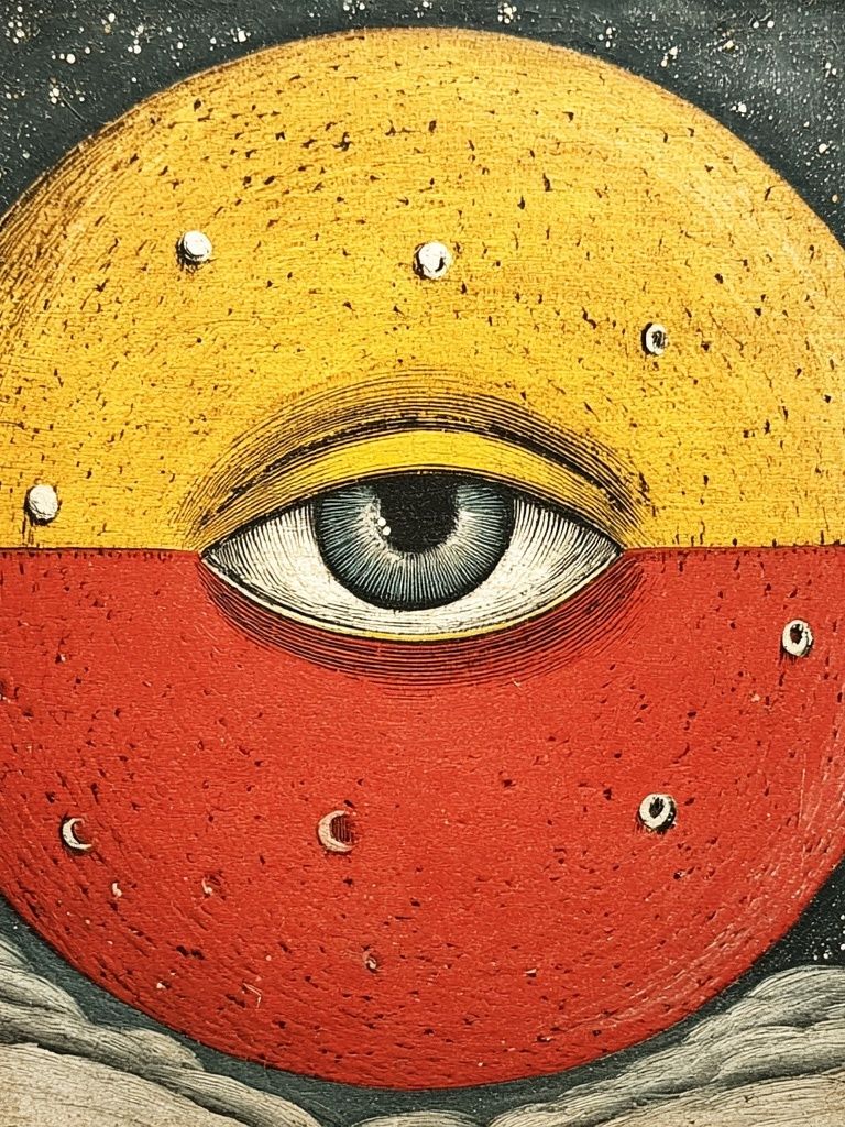 Surreal Cosmic Eye Print. poster detail