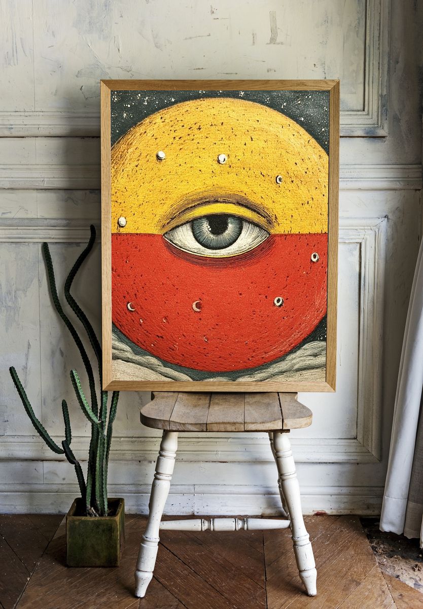 Surreal Cosmic Eye Print. — room view 1
