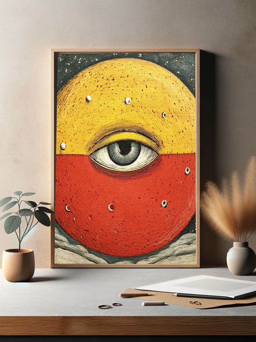 Surreal Cosmic Eye Print. — room view 2