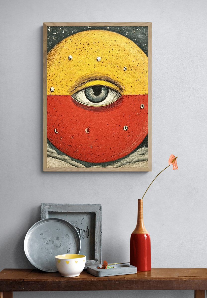 Surreal Cosmic Eye Print. — room view 3