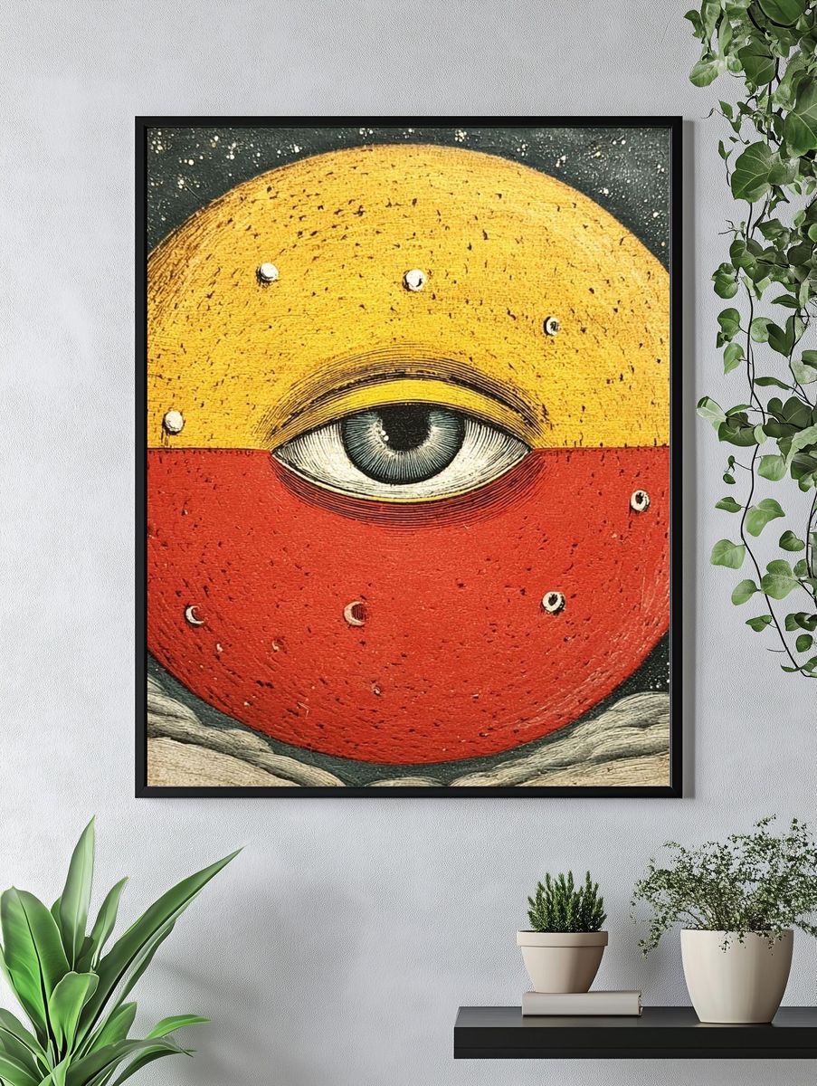 Surreal Cosmic Eye Print. — room view 4
