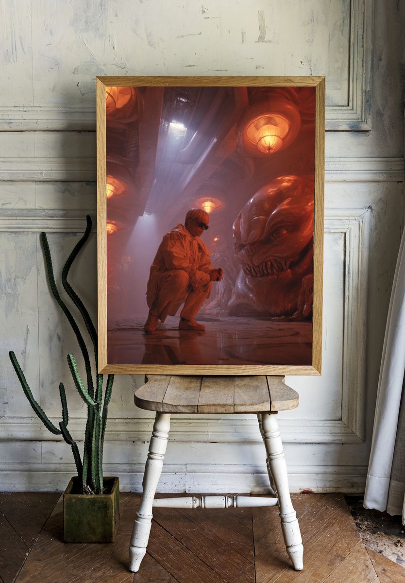 Surreal Sci-Fi Corridor Poster. — room view 1