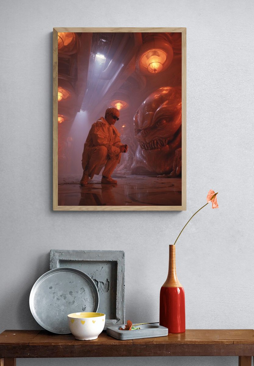 Surreal Sci-Fi Corridor Poster. — room view 3