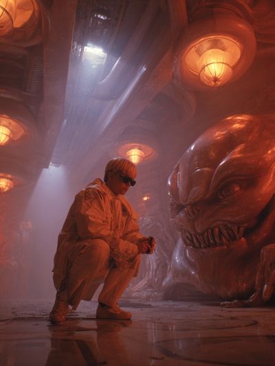 Surreal Sci-Fi Corridor Poster. poster print