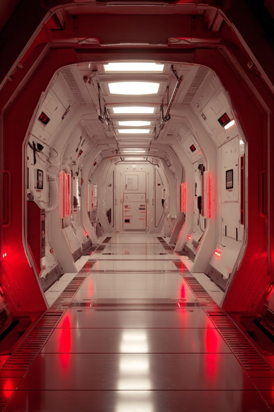 Sci-Fi Space Corridor Poster. poster detail