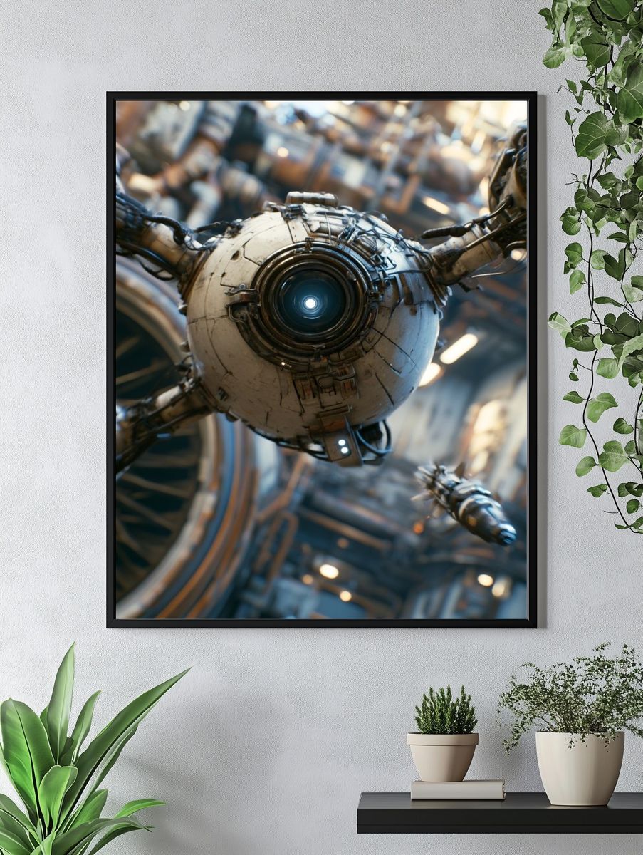Sci-Fi Mechanical Orb Poster. — room view 4