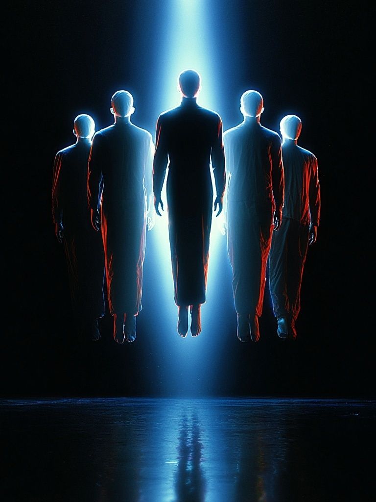 Floating Figures Sci-Fi Poster. poster — fine-art art