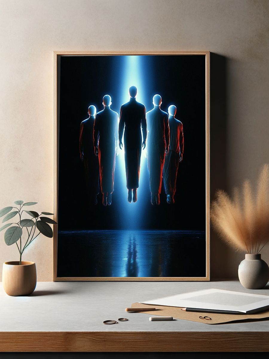 Floating Figures Sci-Fi Poster. — room view 2