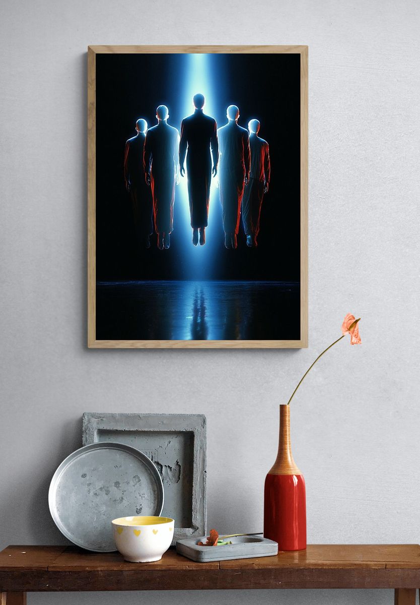 Floating Figures Sci-Fi Poster. — room view 3