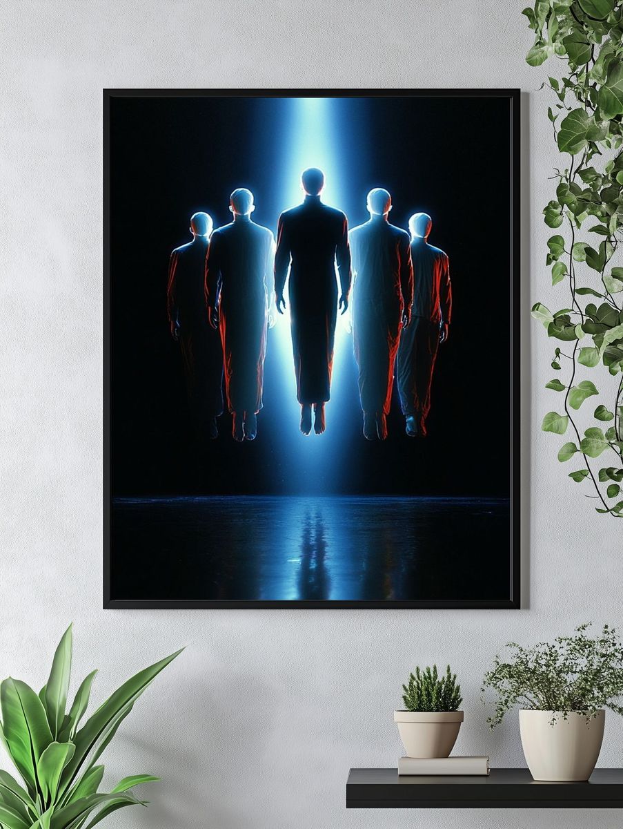 Floating Figures Sci-Fi Poster. — room view 4