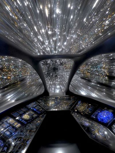 Futuristic Starship Cockpit Print. poster