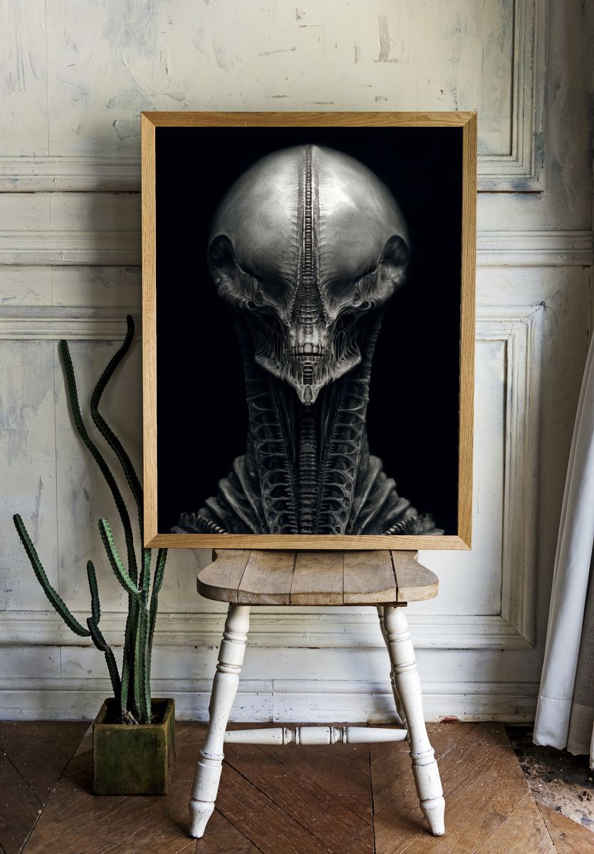 Alien Creature — Sci-Fi Print. room preview