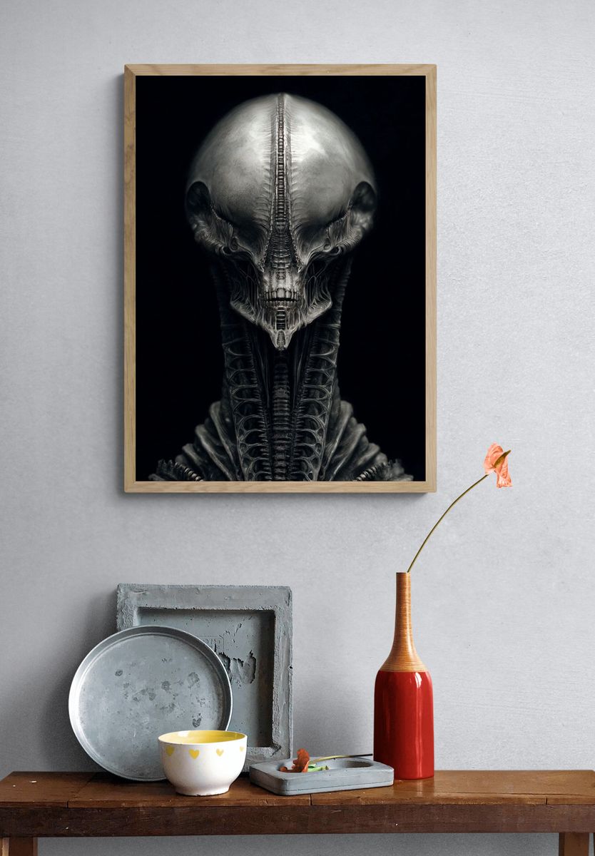Alien Creature — Sci-Fi Print. — room view 3