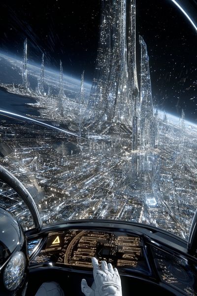 Futuristic Space City — Sci-Fi Print