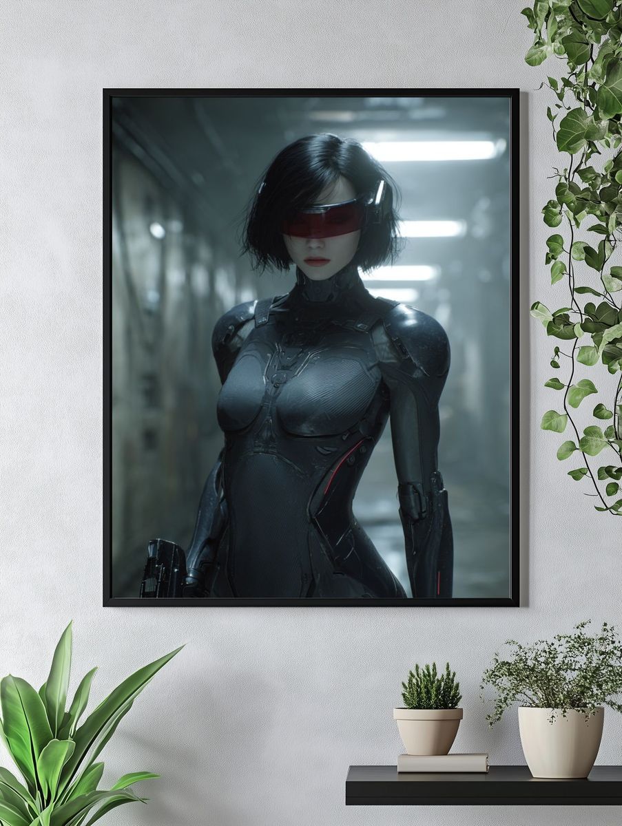 Cybernetic Warrior — Sci-Fi Print. — room view 4