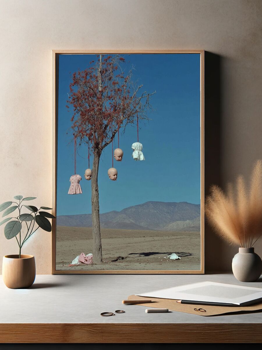 Surreal Doll Tree — Fine Art Print. — room view 2