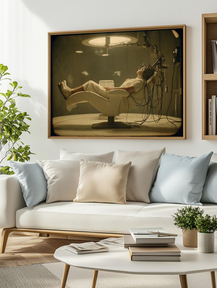 Surreal Medical Chair — Fine-Art Print. — room view 2