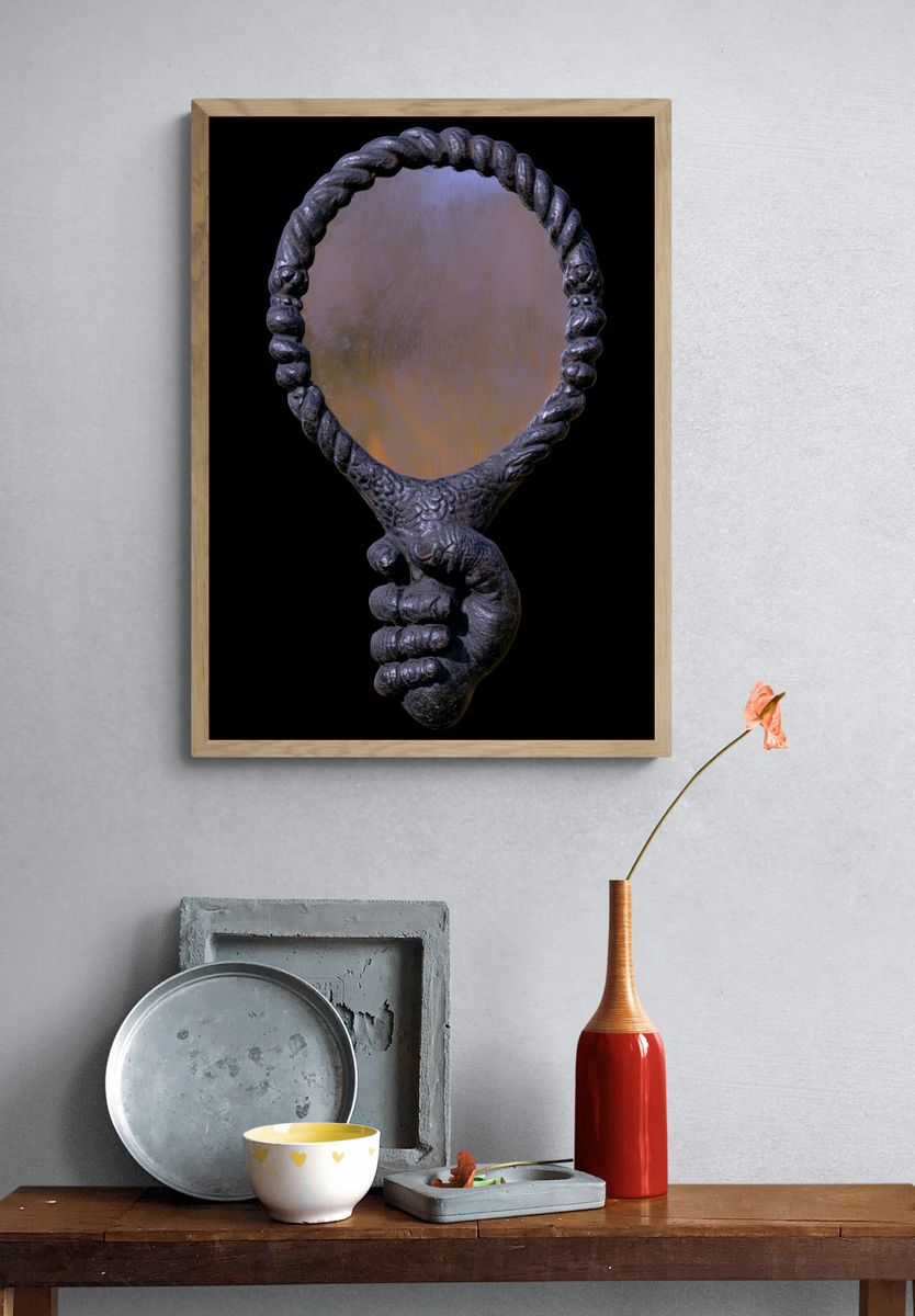 Surreal Hand Mirror Print. — room view 3