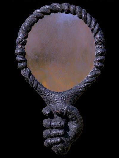 Surreal Hand Mirror Print.